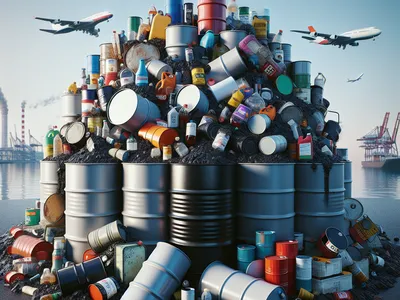 тара из разнородных полимерных материалов, загрязненная нефтепродуктами (содержание менее 15 %)