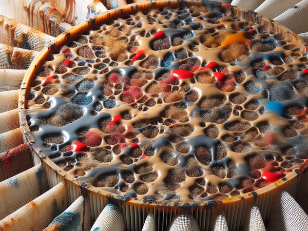 ткань фильтровальная из полимерных волокон, загрязненная лакокрасочными материалами на основе полиэфирных смол