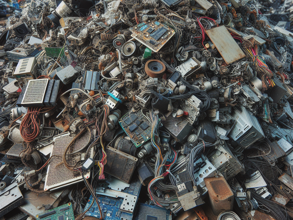 отходы электронных компонентов в смеси с преимущественным содержанием железа