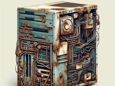 системный блок компьютера, утративший потребительские свойства